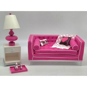 Barbie-Jonathan Adler Couch & End Table Set (As shown)